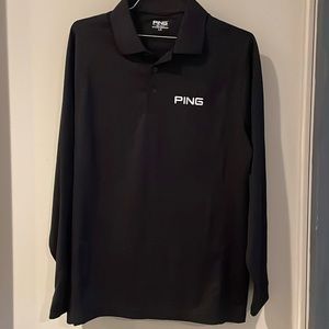 Ping men’s performance LG long sleeve black golf shirt. Never worn.